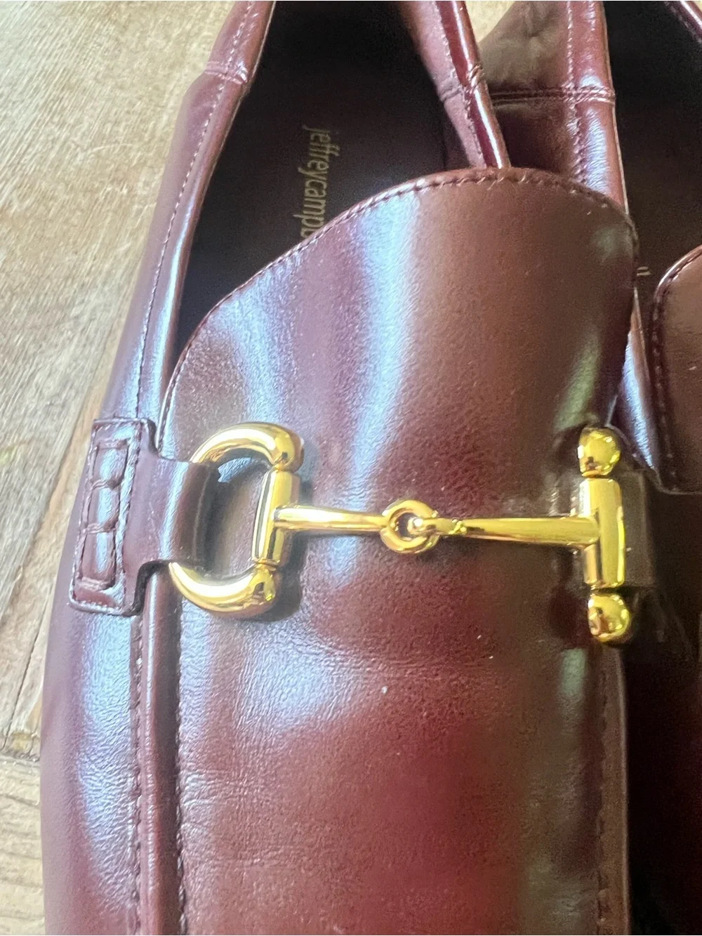 Jeffrey Campbell Men’s Burgundy Leather Bit Loafers